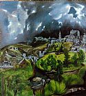 El Greco Famous Paintings - View of Toledo